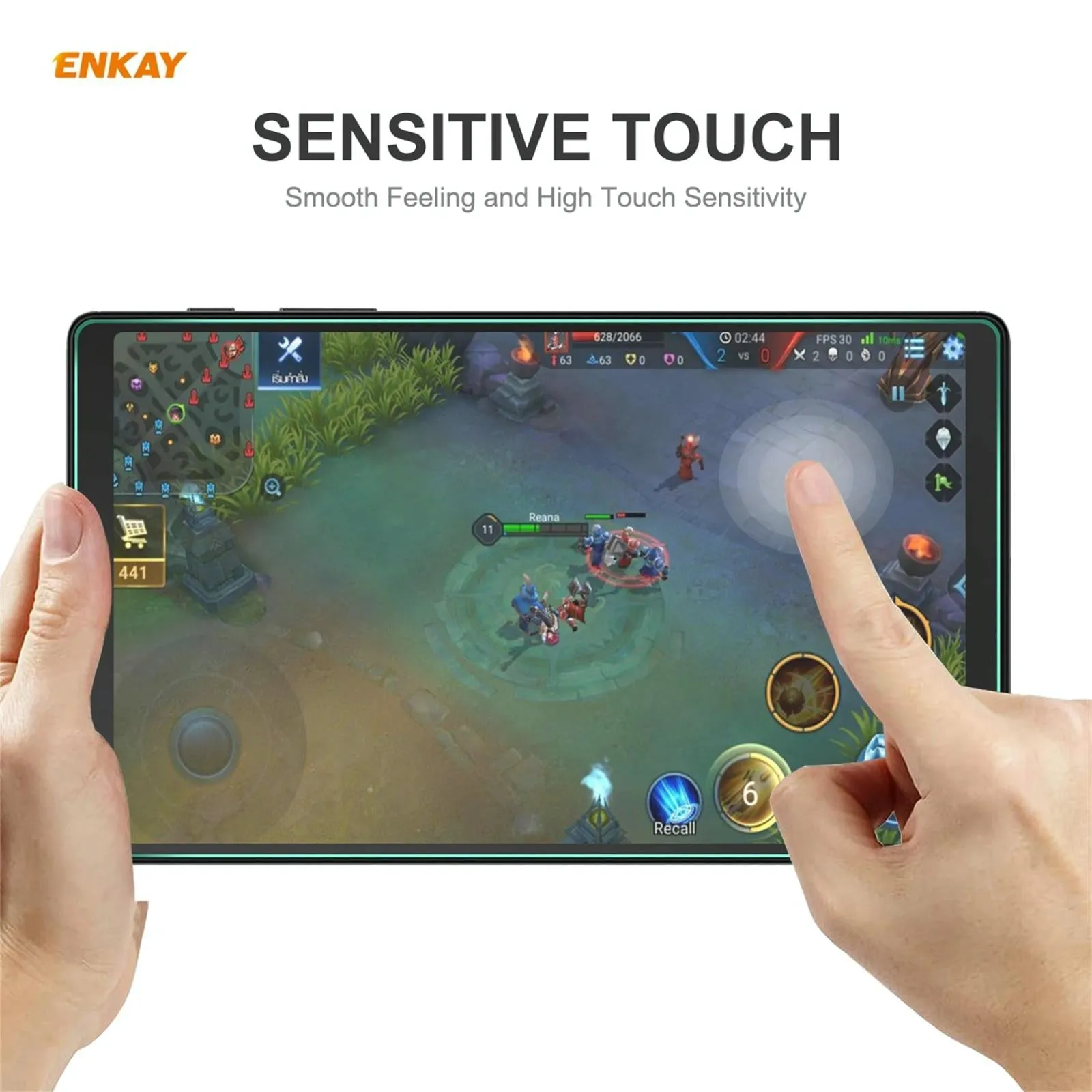 2-pack Hat-prince Tempered Glass Protector for Samsung Galaxy Tab A7 Lite 8.7 - 0.33mm 9h Hardness