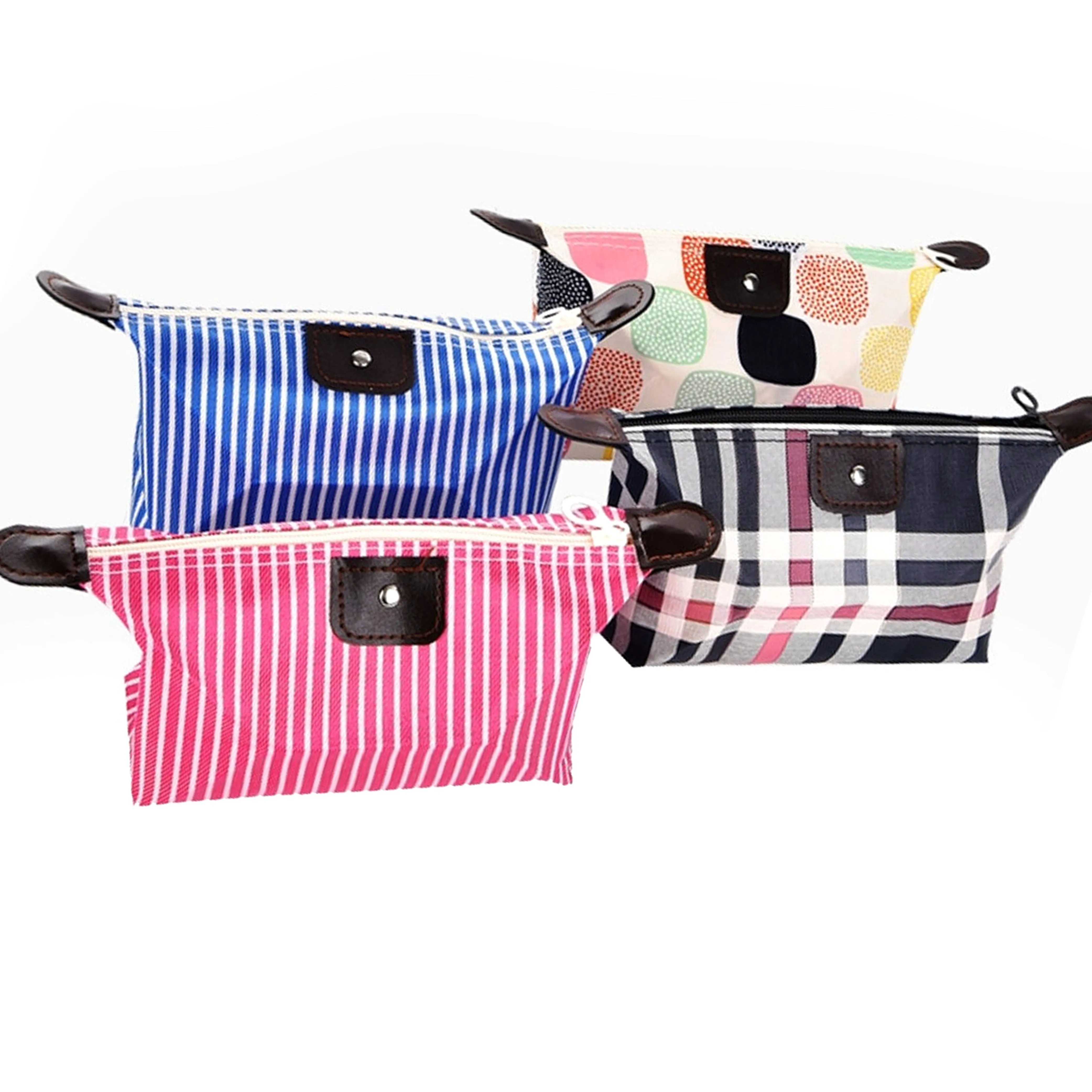 2 Travel Makeup Bag Brush Pencils Toiletry Cosmetic Organizer Pouch Zipper Case