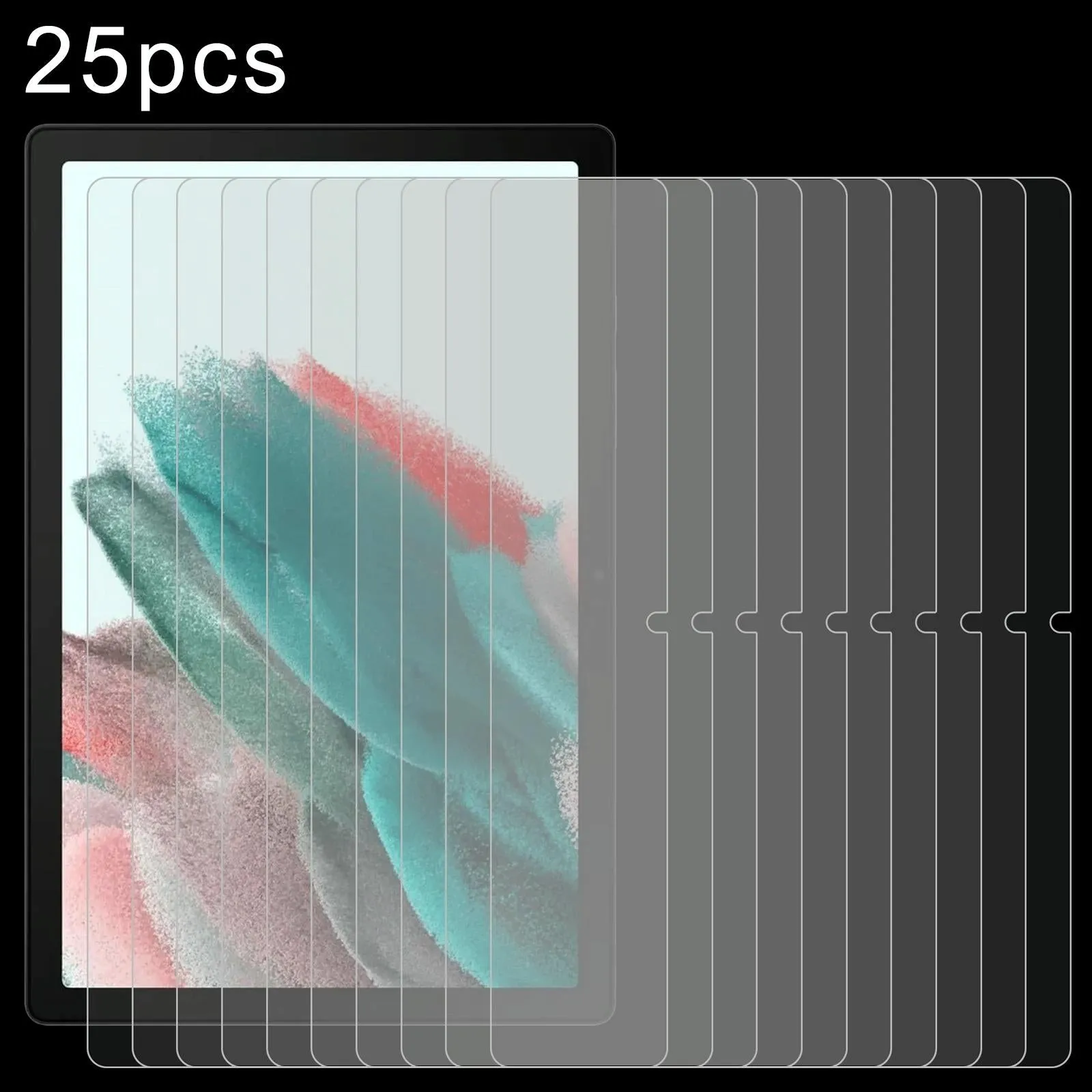 25-pack Tempered Glass Film for Samsung Galaxy Tab A9 Plus / Active5 / A9 - 9h 0.3mm