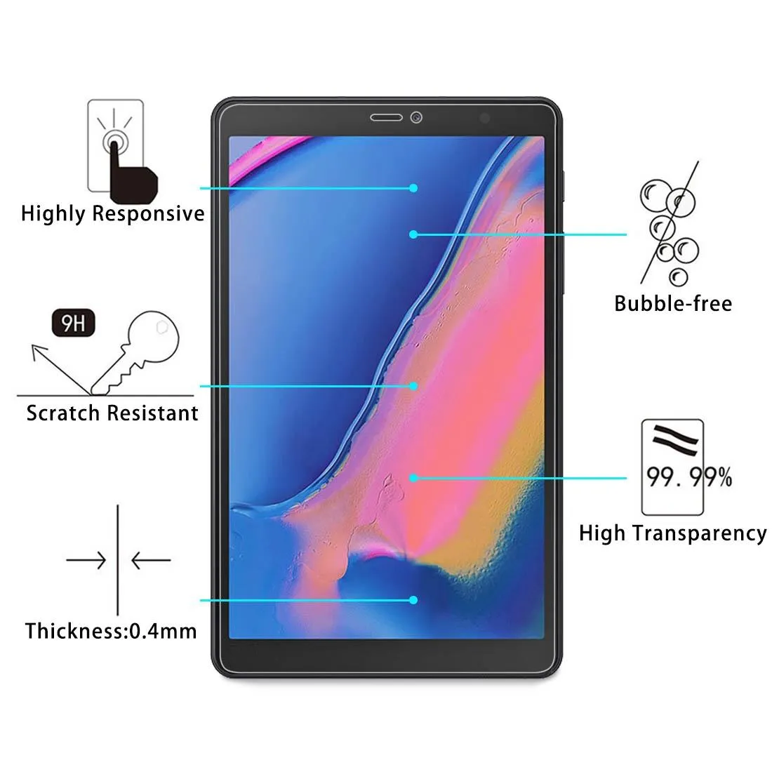 25-pack Tempered Glass Film for Samsung Galaxy Tab S6 - 0.4mm 9h Explosion-proof