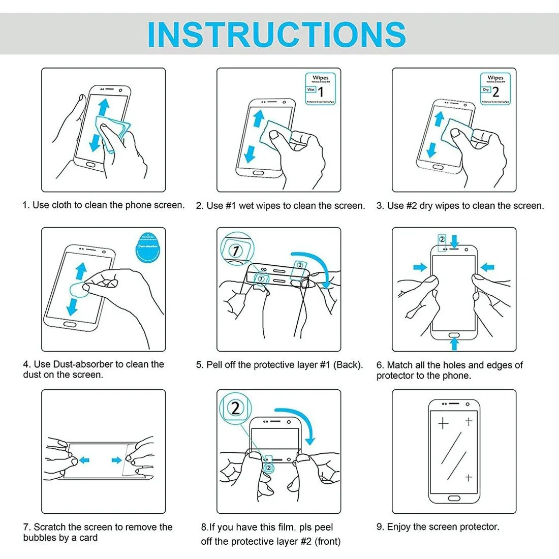 25-pack Tempered Glass Film for Samsung Galaxy Tab S7 Fe - 9h 2.5d Explosion-proof