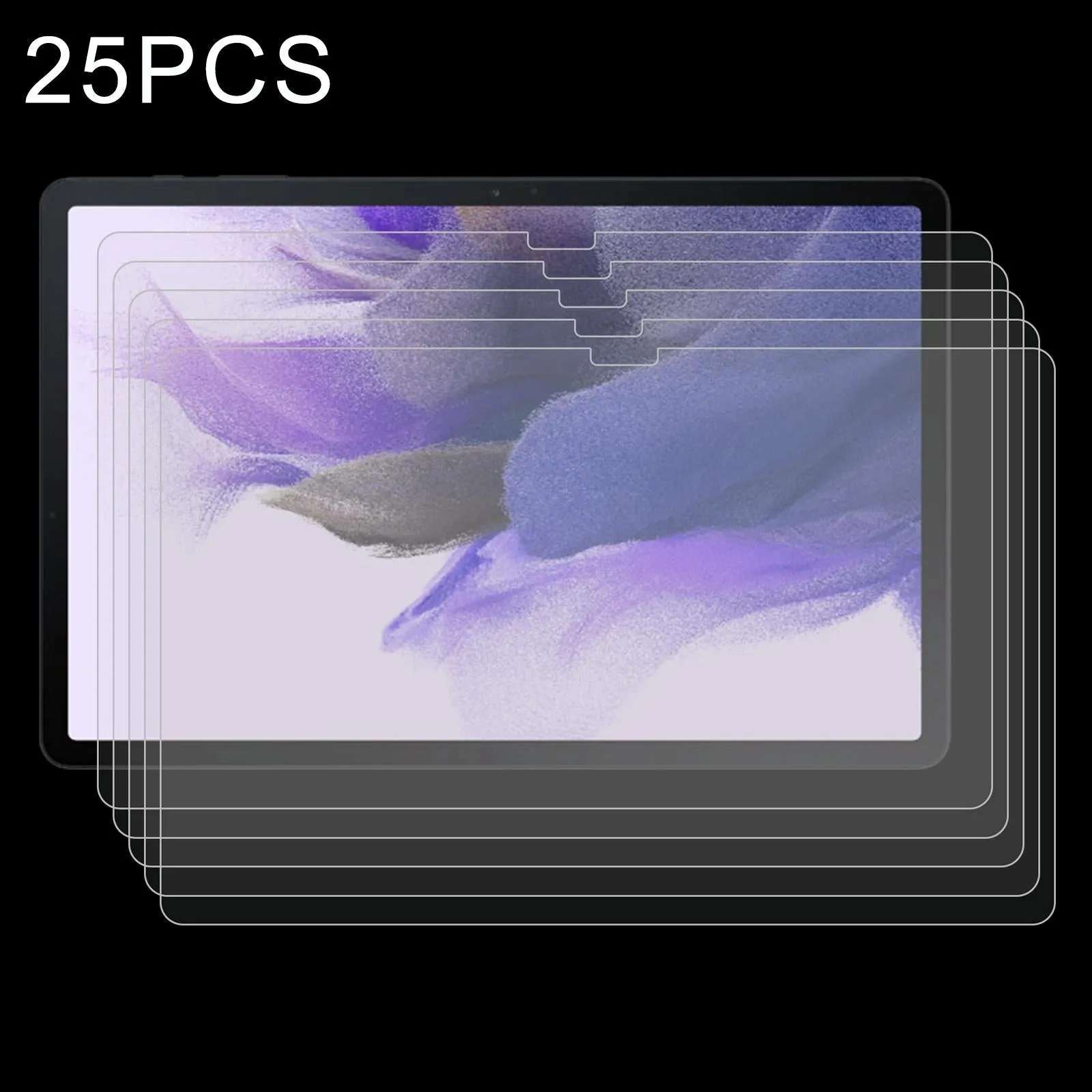 25-pack Tempered Glass Film for Samsung Galaxy Tab S7 Fe - 9h 2.5d Explosion-proof