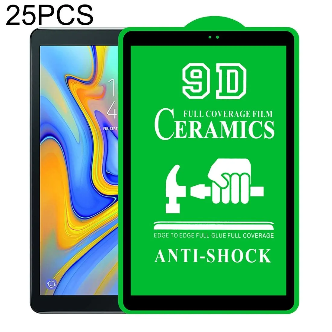 25 Pcs 9d Full Glue Ceramic Film for Samsung Galaxy Tab a 10.5 2018 - Full Screen