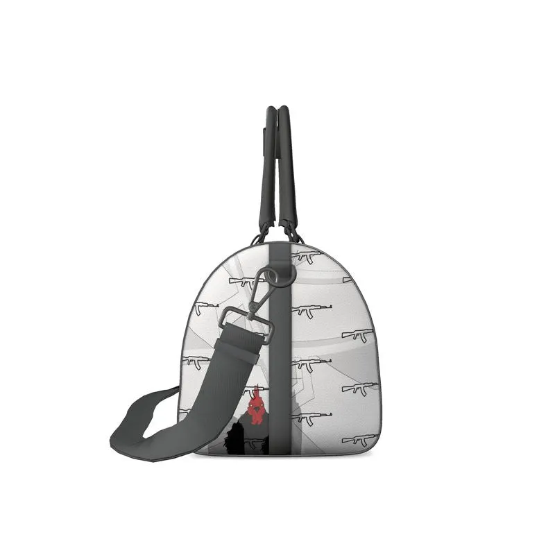 #422 cocknload Duffle Bag gun/rooster print