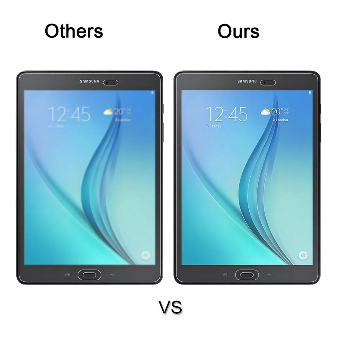 75-pack 0.3mm 9h Tempered Glass Screen Protector for Samsung Galaxy Tab a Plus 9.7