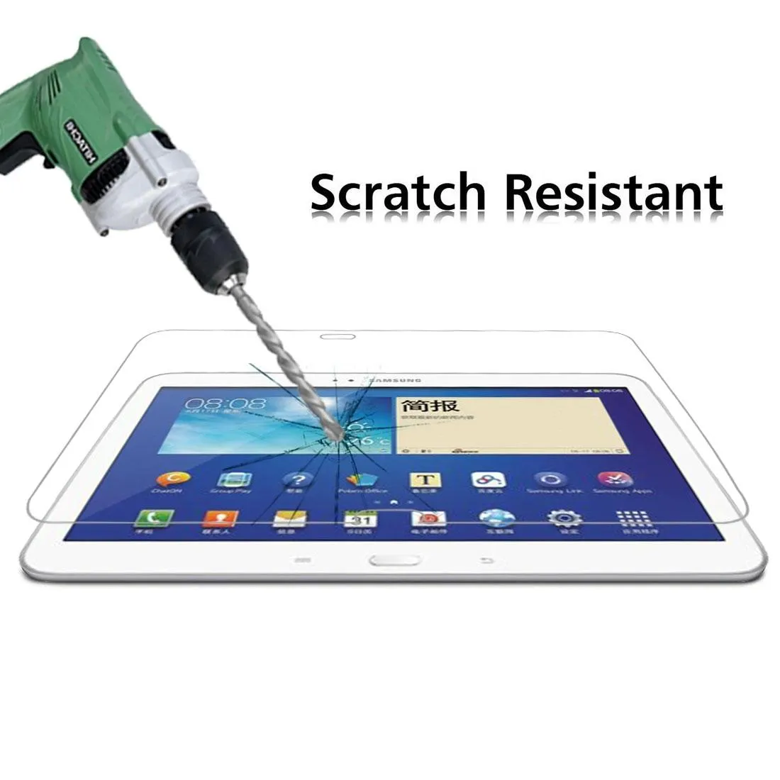 75-pack Tempered Glass Film for Samsung Galaxy Tab 3 10.1 - 0.4mm 9h  Hardness 2.5d Explosion-proof