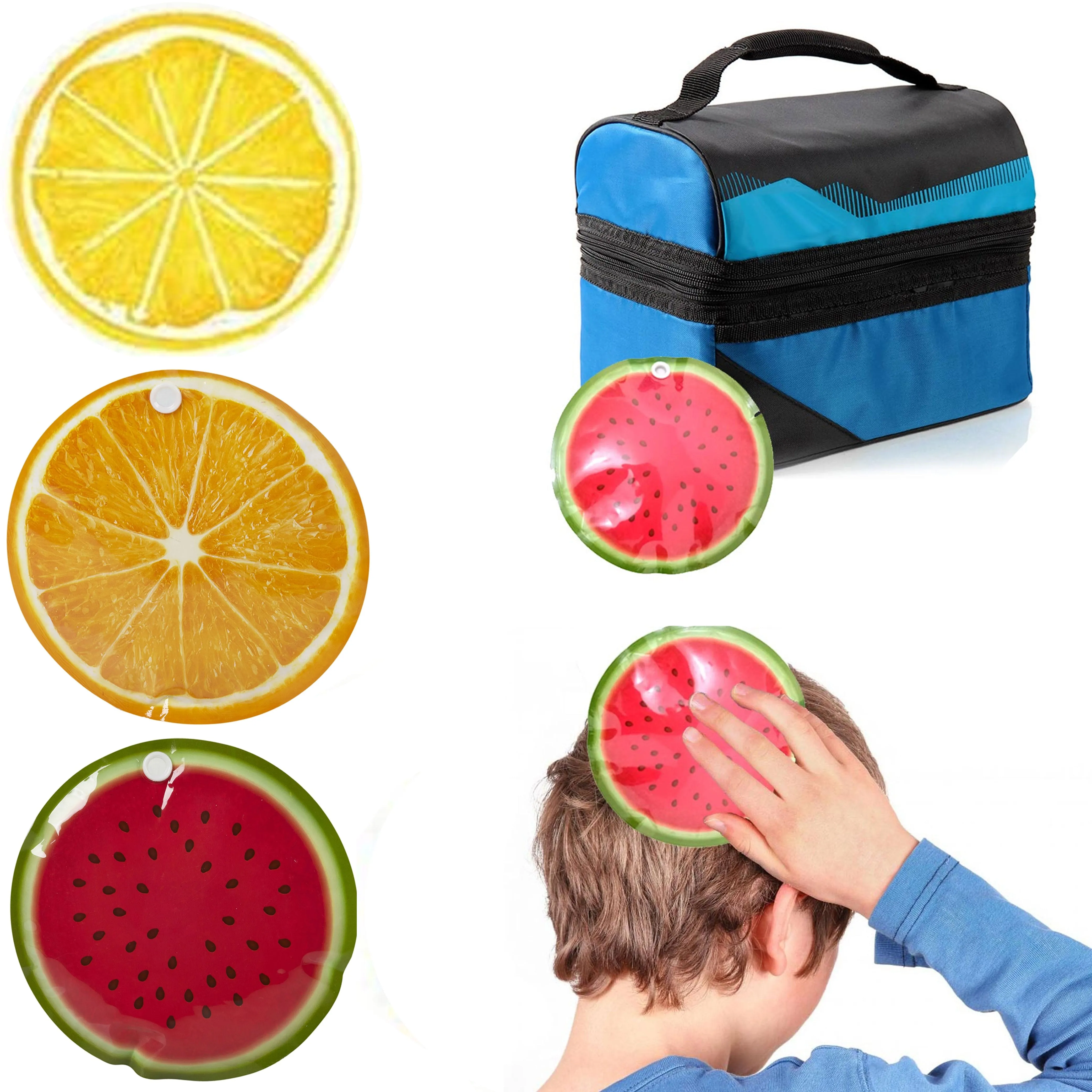 8 Packs Reusable Ice Gel Pack Cooler Lunch Box Pediatric Cold Therapy Kids Care