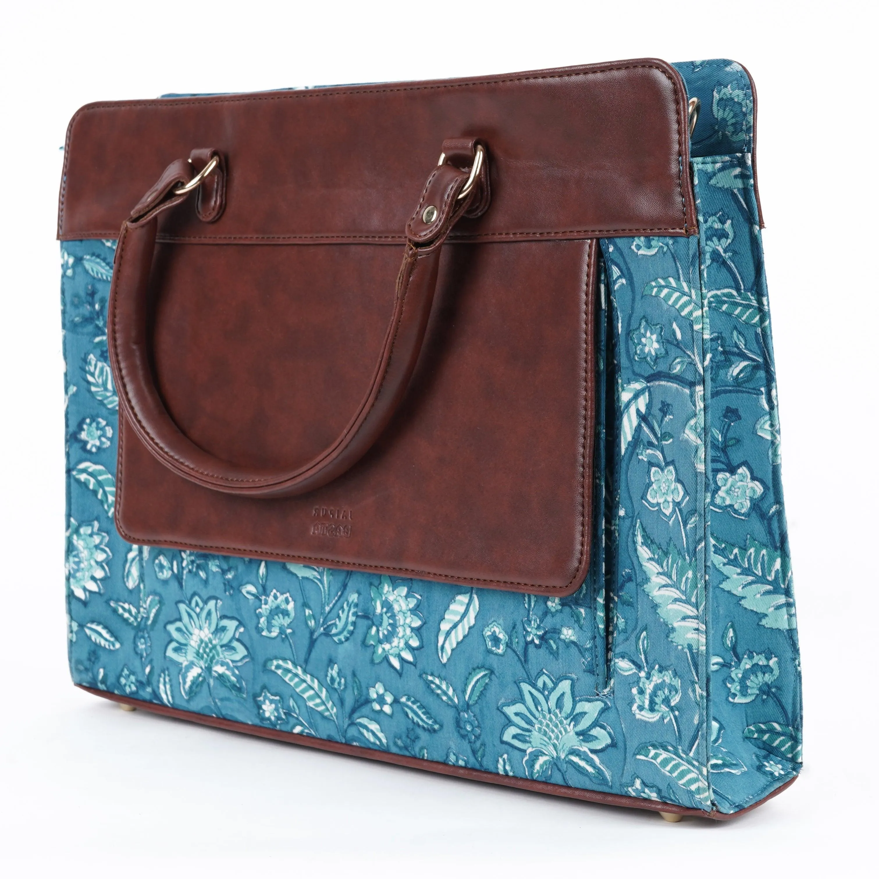 Aqua Blue Compact Laptop Bag