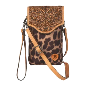 Ariat Ladies Leopard Print Cell Phone Crossbody Bag A770001808