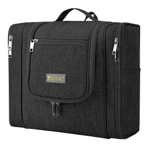 BALEINE Toiletry Bag for Women and Men, Water-Resistance Cosmetic Bags Makeup Organizer for Toiletries with Hanging Hook (Extra Large, Black)