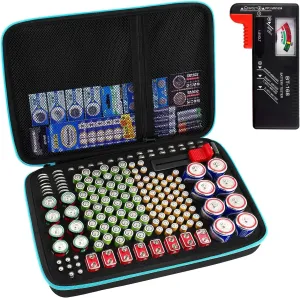 Battery Organizer Tester Holds 220 Batteries