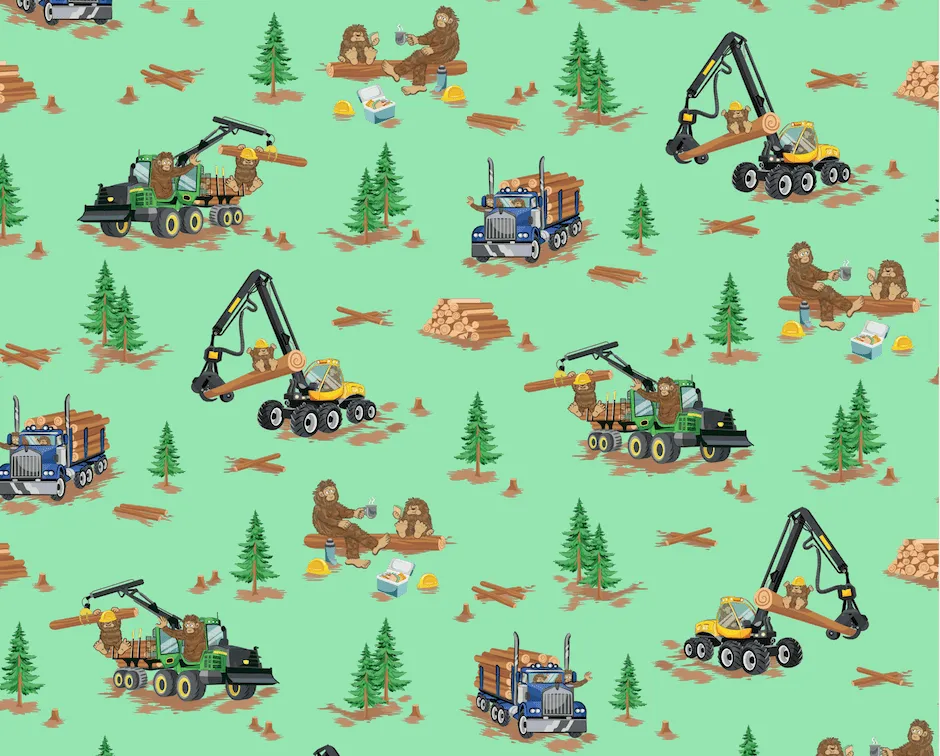 Bigfoot Logging Adventure Short Sleeve Pajama Set (2T-12Y)