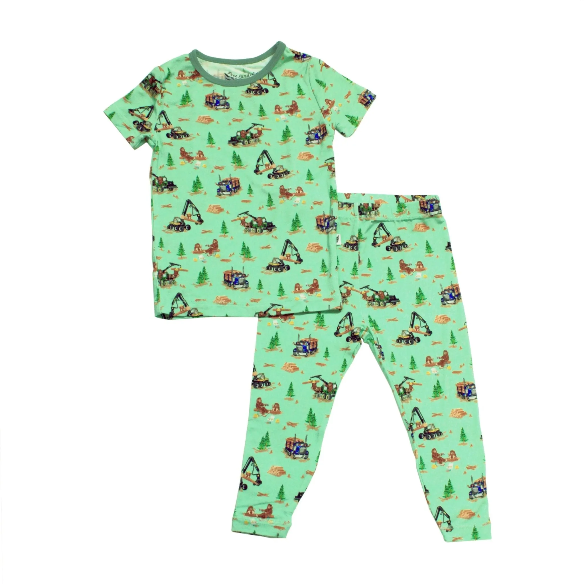 Bigfoot Logging Adventure Short Sleeve Pajama Set (2T-12Y)