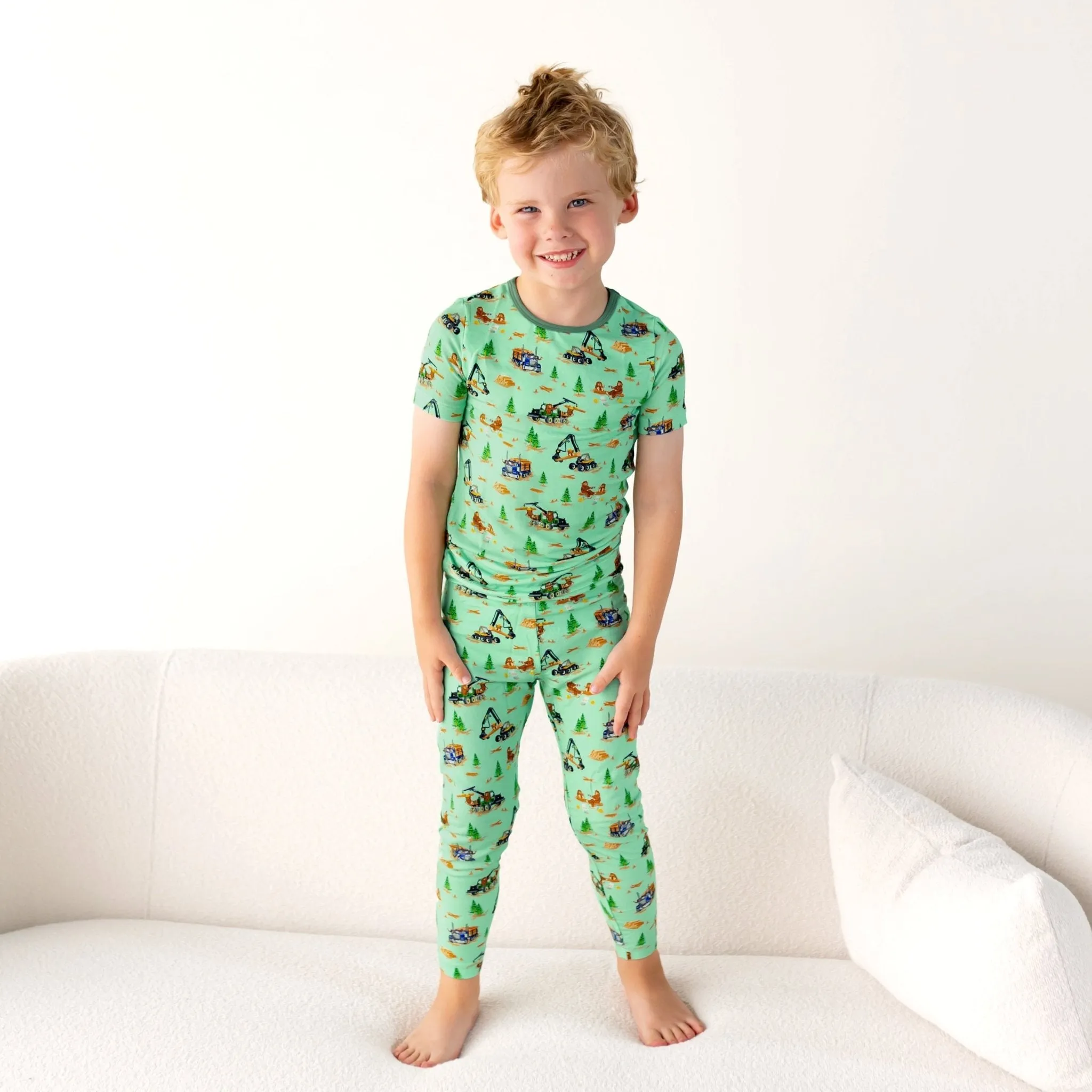 Bigfoot Logging Adventure Short Sleeve Pajama Set (2T-12Y)