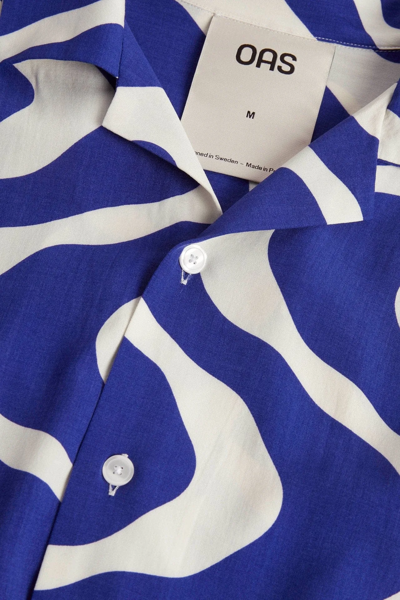Blue Rippling Viscose Shirt