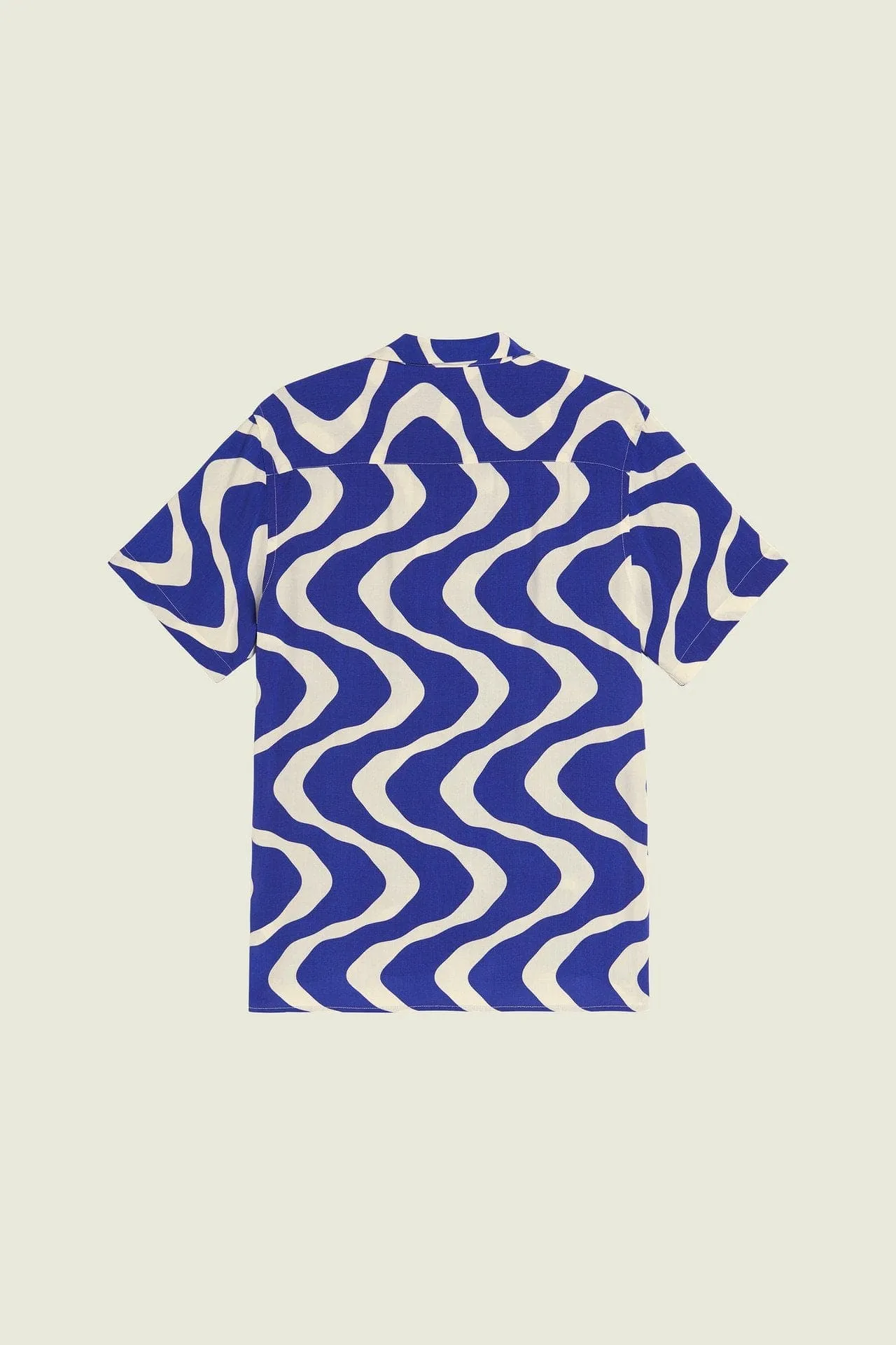 Blue Rippling Viscose Shirt