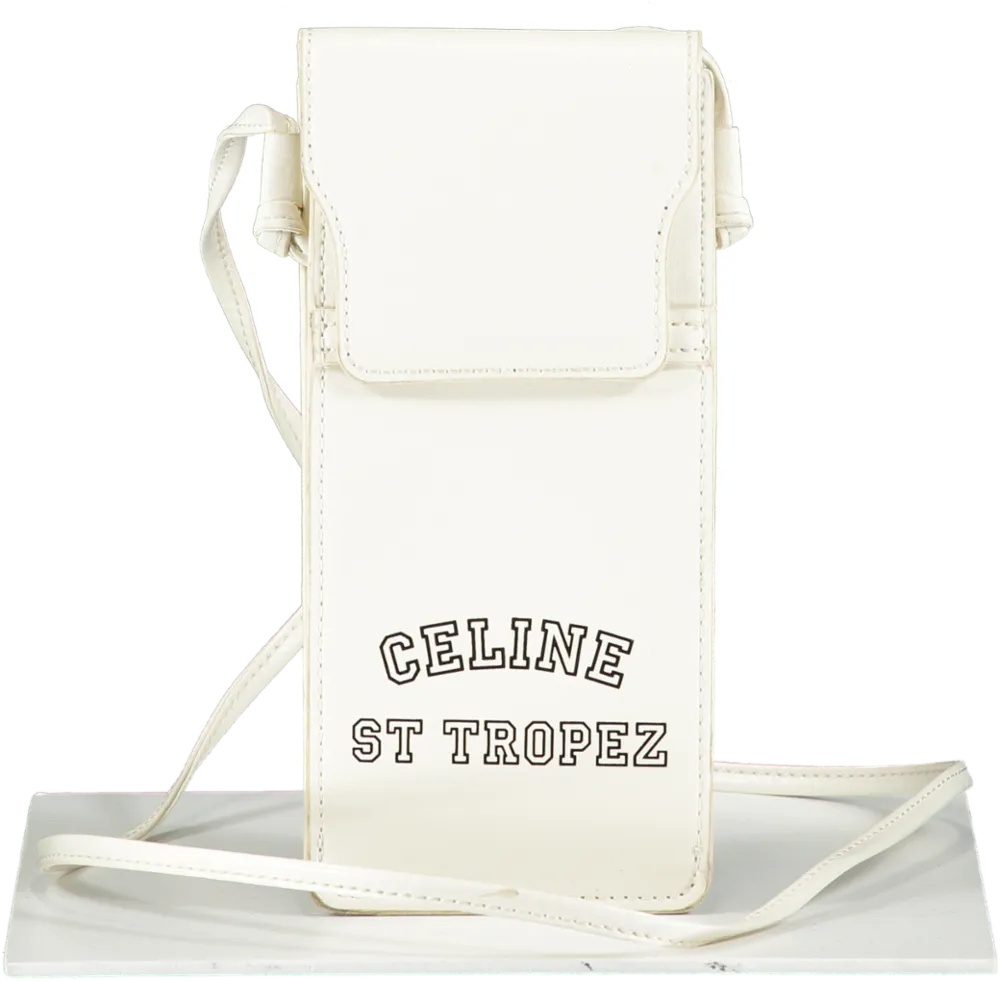Celine White St Tropez Crossbody Phone Bag