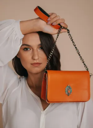 Chain Crossbody Bag - Orange
