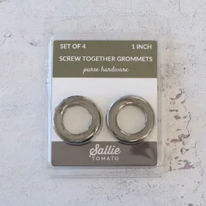 CLEARANCE: Four Gunmetal 1" Screw-Together Grommets