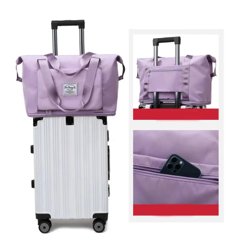 Foldable Large Capacity Storage Folding Bag Travel Bags Tote Carry on Luggage Handbag Waterproof Duffel Women Shoulder Bags