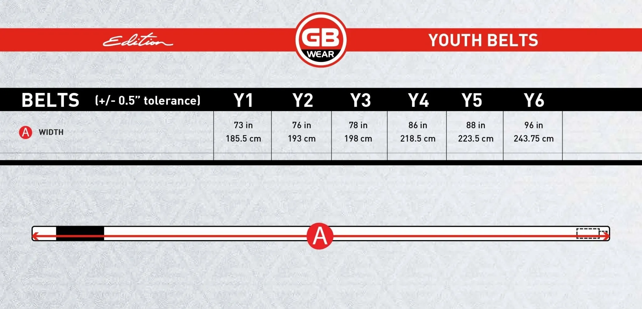 GB Edition Youth Belt - White