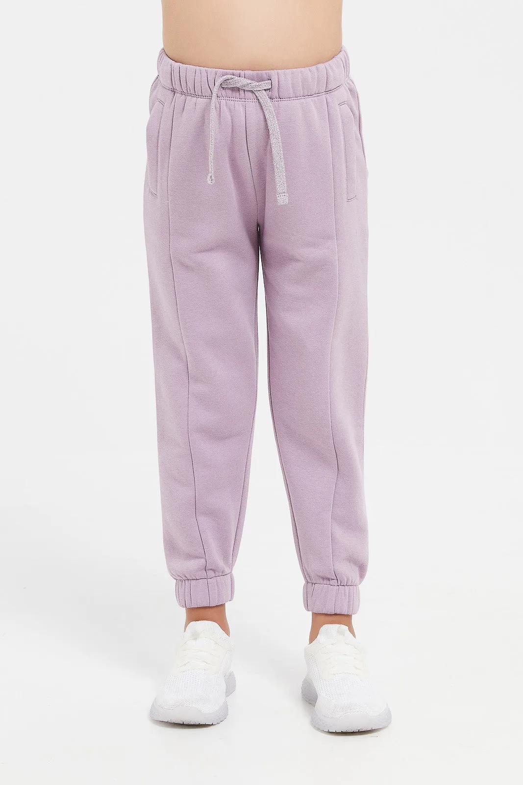 Girls Lilac Printed Jog Set (2 Piece)