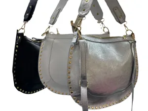 Large Leather Studded Bag