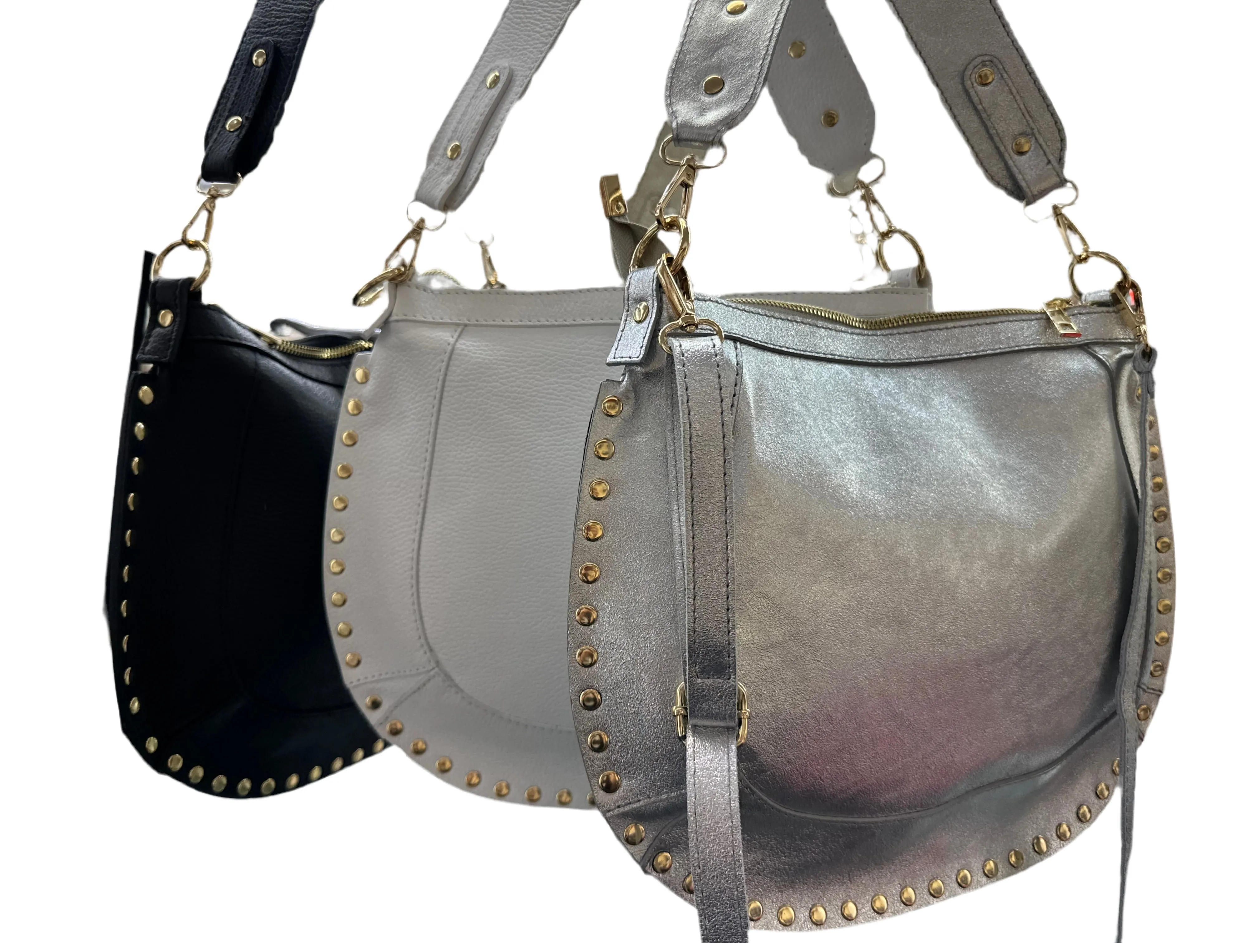 Large Leather Studded Bag