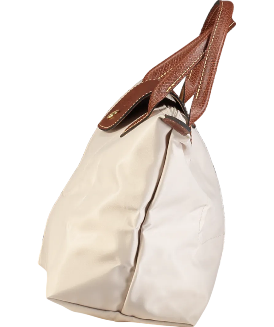Longchamp Cream Le Pliage Original Pouch Bag UK S
