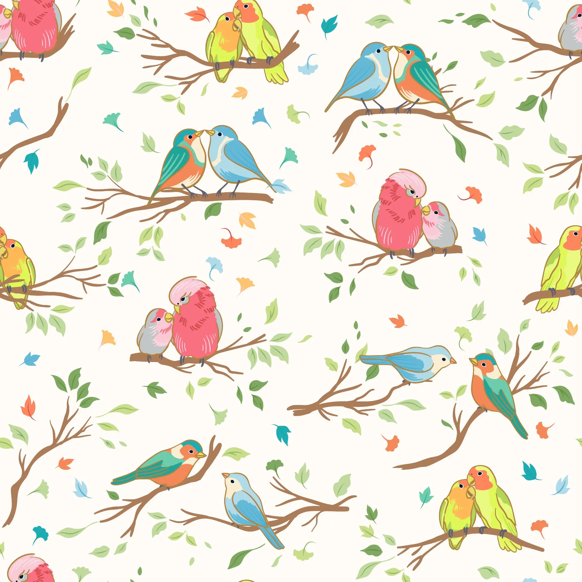 Love Birdees Long Sleeve Pajama Set (2T-12Y)
