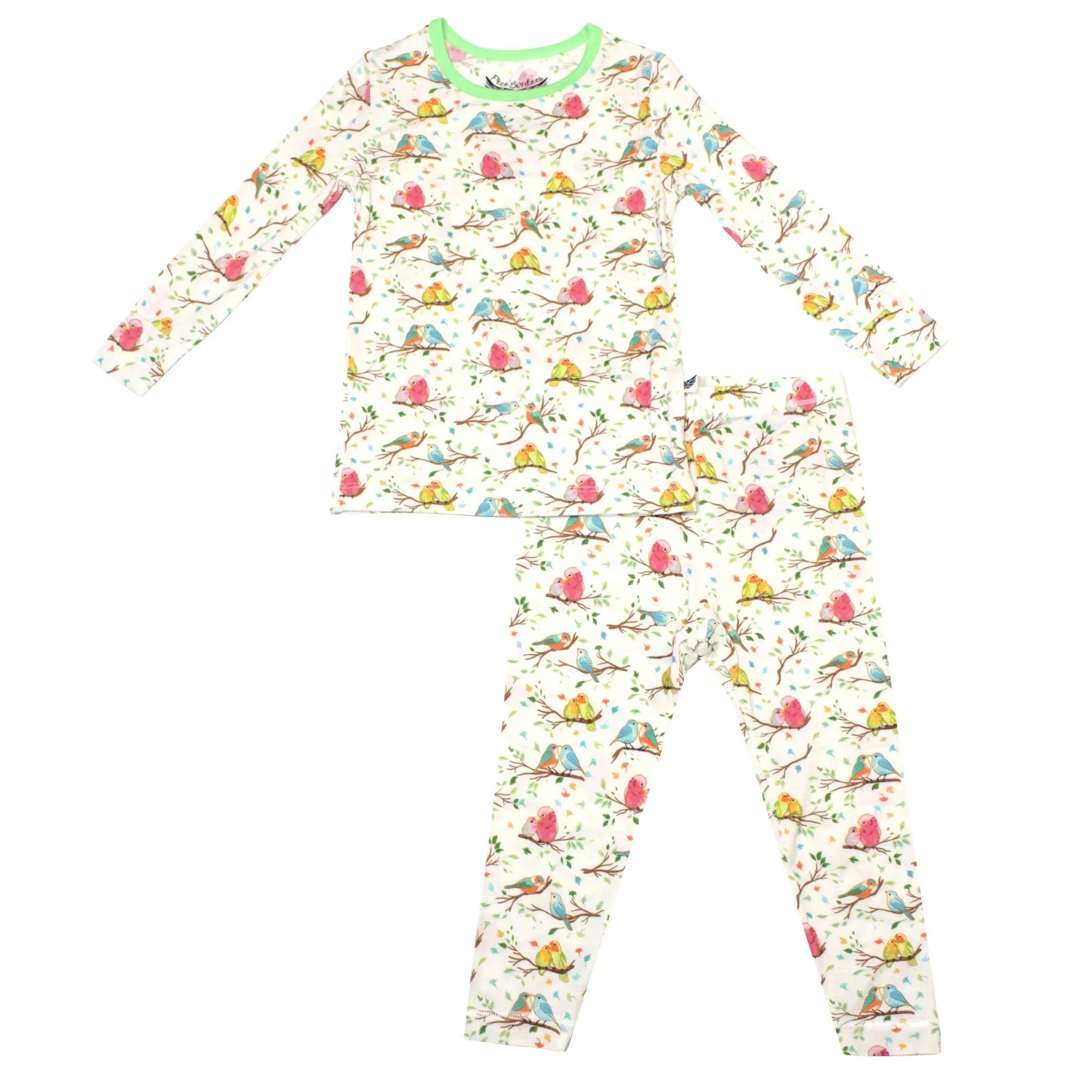 Love Birdees Long Sleeve Pajama Set (2T-12Y)
