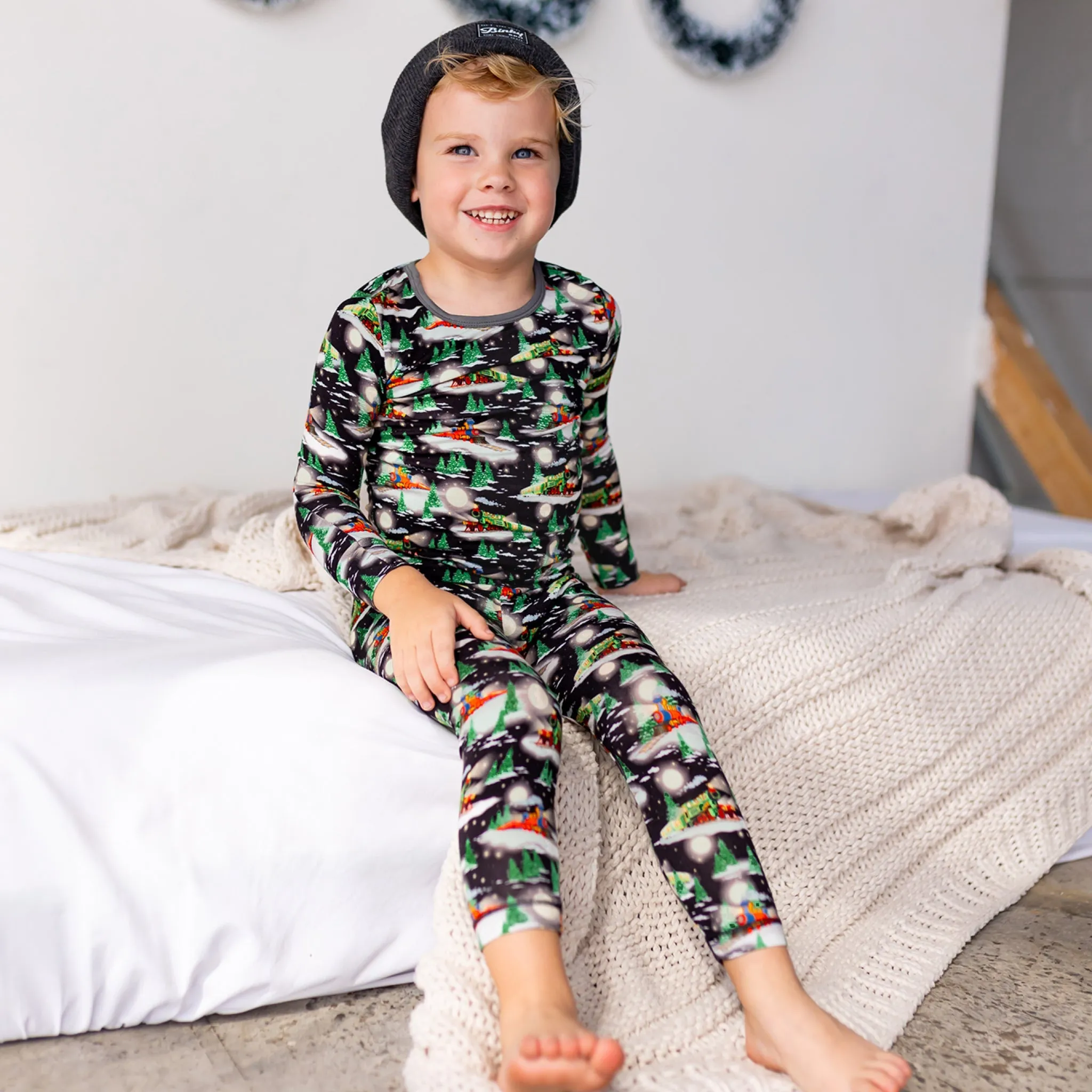 Magical Midnight Express Trains Long Sleeve Pajama Set (2T-12Y)