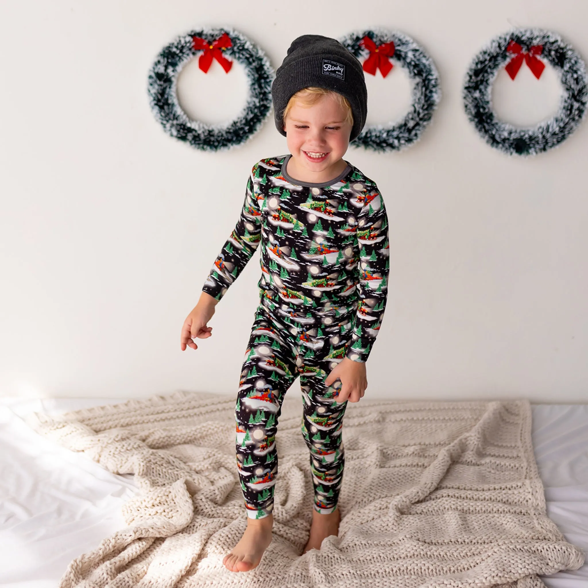 Magical Midnight Express Trains Long Sleeve Pajama Set (2T-12Y)