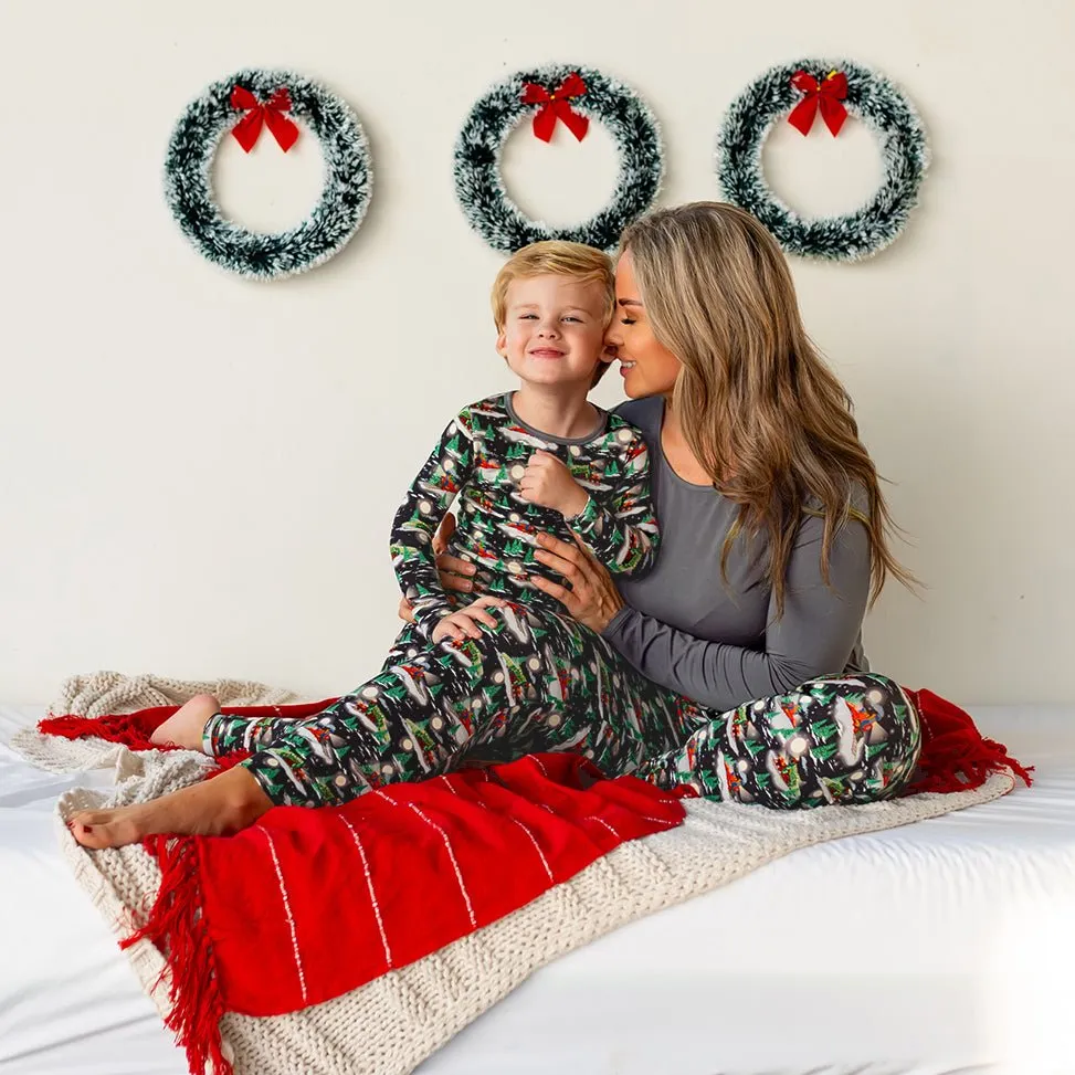 Magical Midnight Express Trains Long Sleeve Pajama Set (2T-12Y)