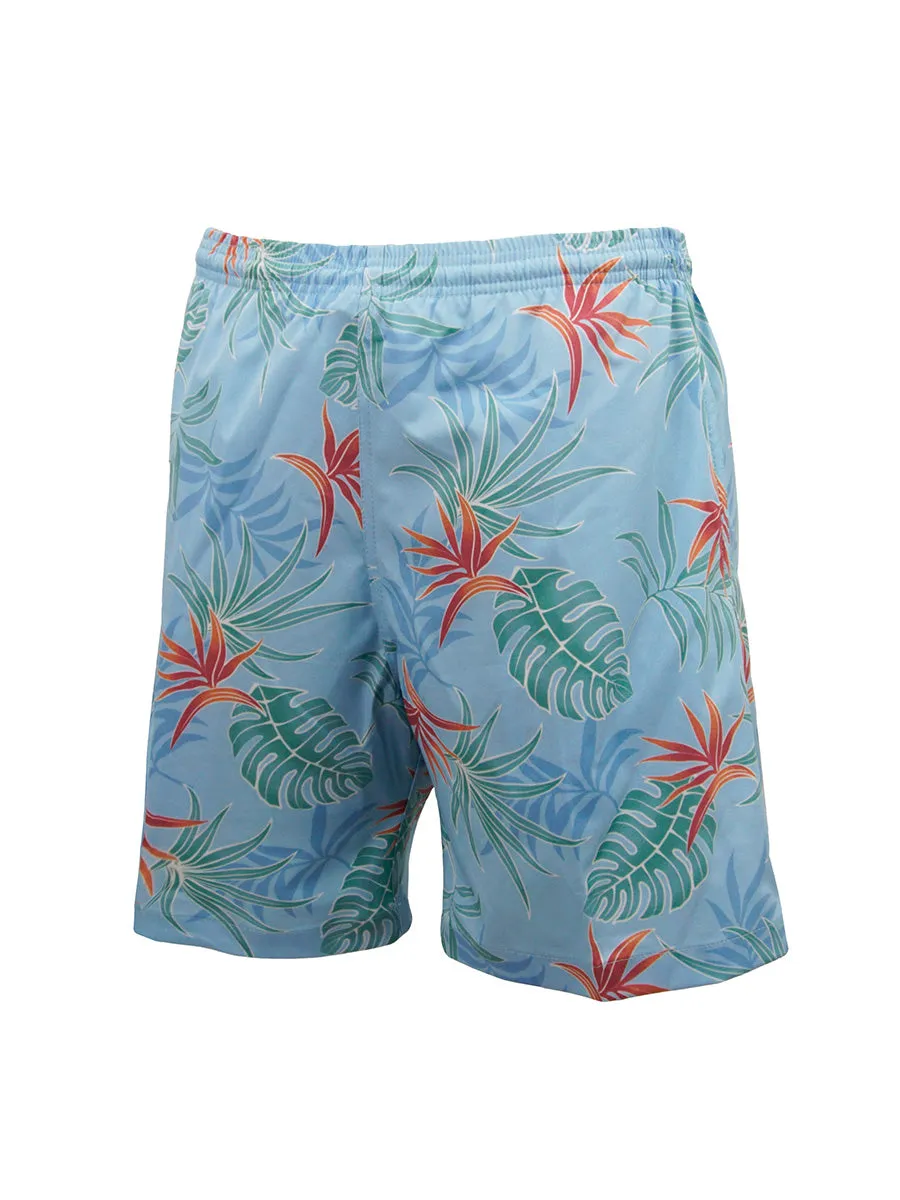 Men's Print Swim Trunk - Birds of Paradise