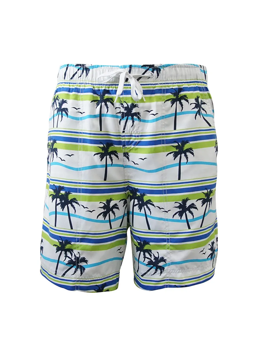 Men's Print Swim Trunk - Palm Breeze