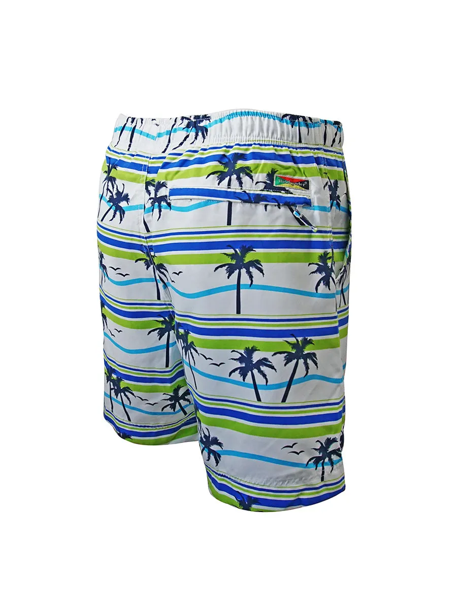 Men's Print Swim Trunk - Palm Breeze