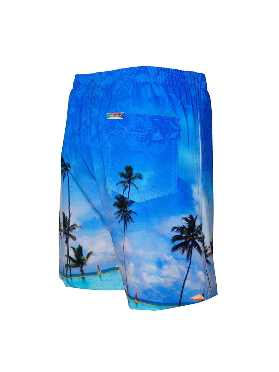 Men's Print Swim Trunk - Palms Away
