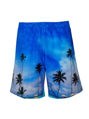 Men's Print Swim Trunk - Palms Away