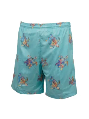 Men's Print Swim Trunk - Turtle Palms
