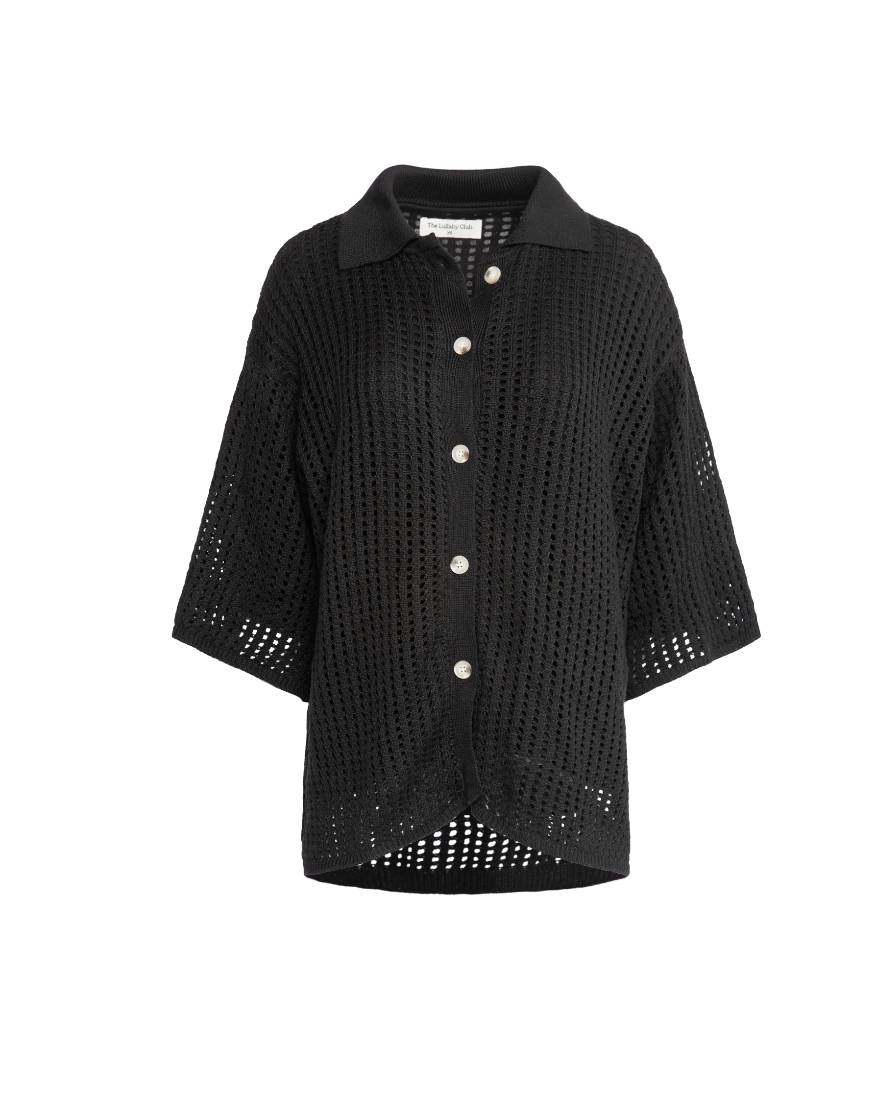 Mia Crochet Shirt | Black