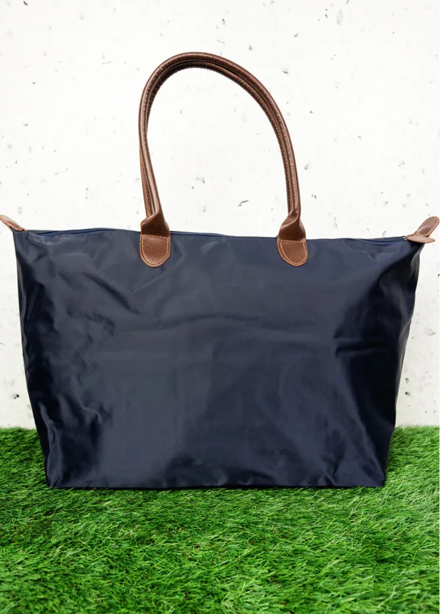 Navy Pierson Overnight Weekender / Large Tote with Shoulder Strap