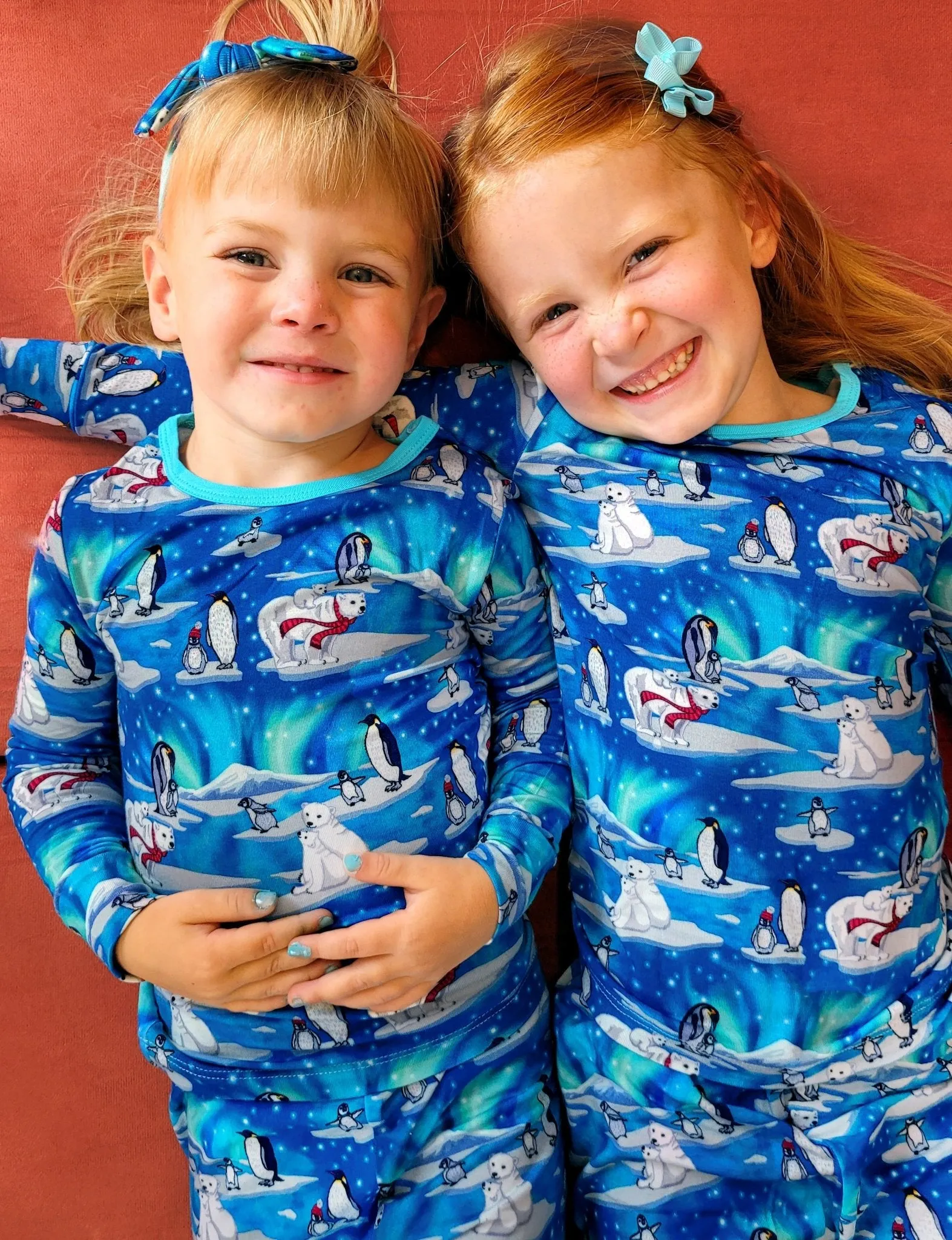 Northern Lights, Polar Bears & Penguins Long Sleeve Pajama Set (12M-12Y)