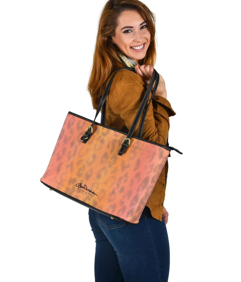 Ombre Leopard Large Tote Bag