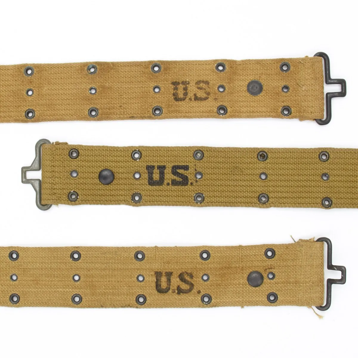Original U.S. WWII M1936 Web Pistol Belt - Clear WWII Dates