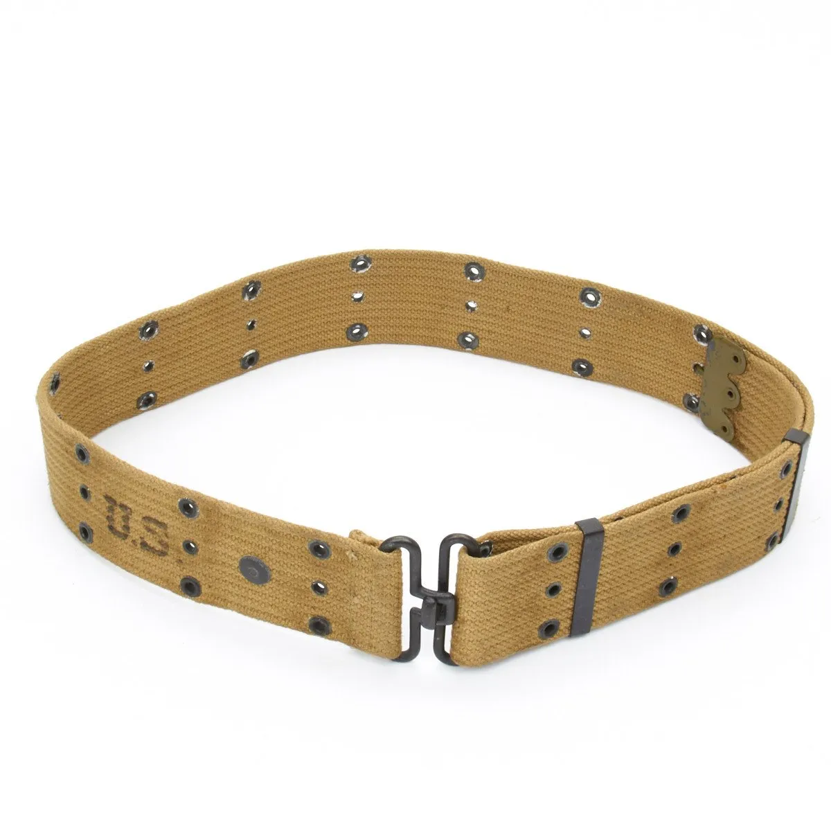 Original U.S. WWII M1936 Web Pistol Belt - Clear WWII Dates