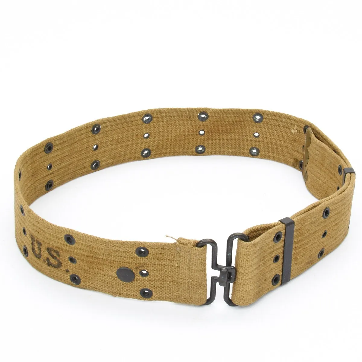 Original U.S. WWII M1936 Web Pistol Belt - Clear WWII Dates