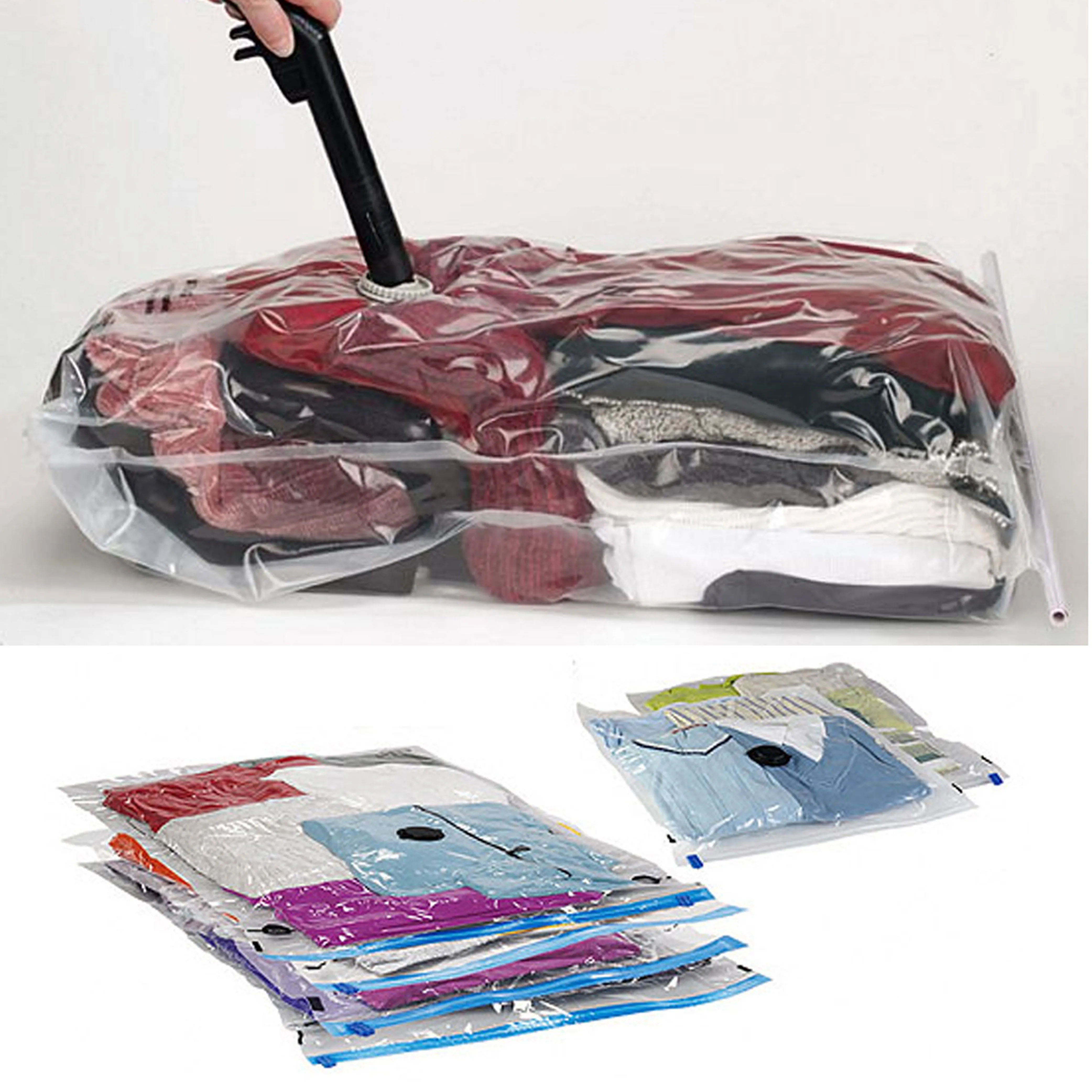 Pack of 20 Vacuum Storage Bags Air Tight Seal Closet Space Saving Organize