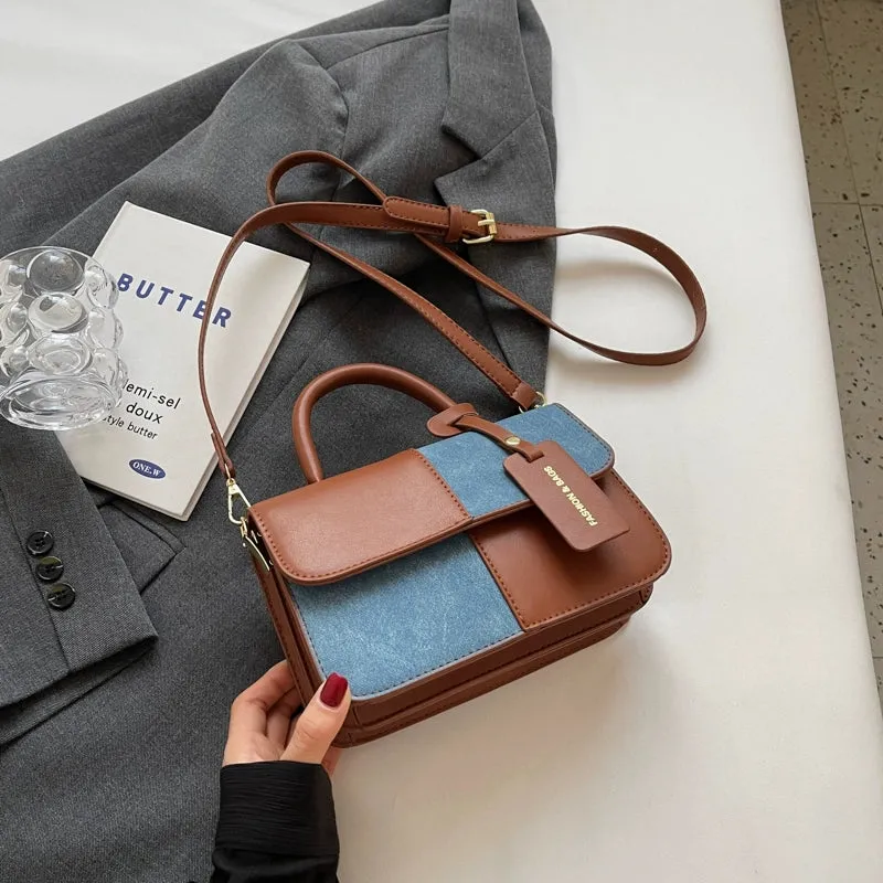 Retro Fashion Colorblock Women's Minimalist All-Match Small Square Bag