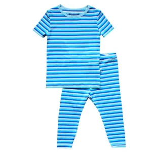Stars & Moon Stripe Short Sleeve Pajama Set (6M-10Y)